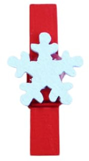 Wambere 30 Stück Weihnachts-Holz-Wäscheklammern Mini-Holzklammern Weihnachten Holz Clips Kleine Foto Clip Wäscheklammern mit Rentier Weihnachtsbaum Handschuhe Schneeflocke für DIY Foto Klammern,Rot B