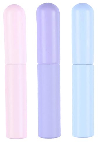 Silicone Lip Concealer Brush Set 3pcs for Professional Application | Smooth Surface, Supple Gentle Feel, Portable round Tip Design, Cream Lip Mask Applicator