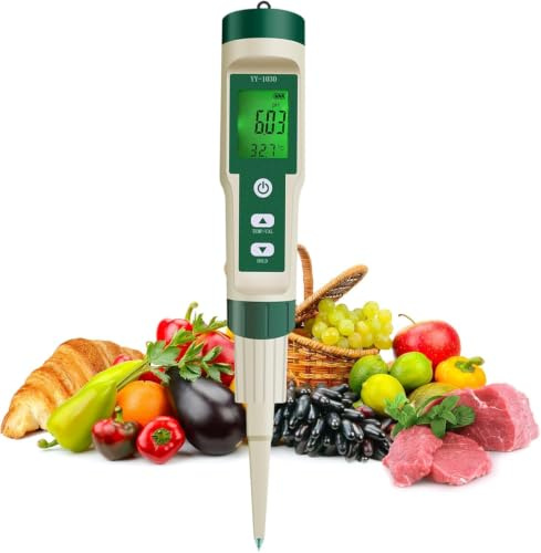 PH Messgerät Wasser, Automatischer Temperatur Kompensations pH Tester | PH Meter für Getränke, Erde, Pool, Lotion, Kethvoz Ph Wert Messgerät