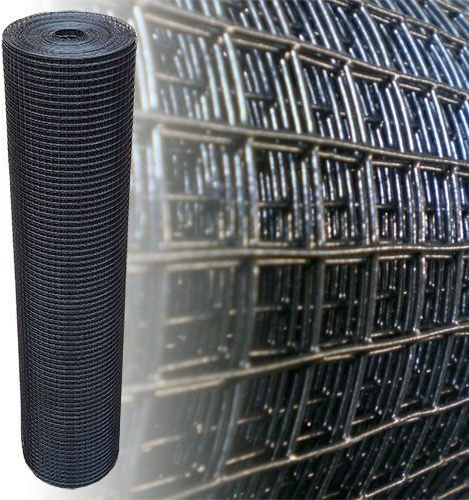 Garmix Volierendraht Schwarz Höhe 100 cm 4-Eck Drahtgitter (10m, 12x12mm, 1,05mm Dick)