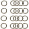 Trimming Shop 15mm Silber O-Ringe Edelstahl Umreifung für Haustierkragen Rucksack Geldbörsen Schlingen Outdoor Gepäcktasche Seil Harness Antik Schmuck Schlüsselanhänger Outdoor Strap, 30 Stück