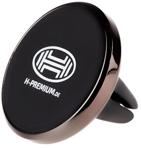 HEYNER® Telefonhalter Magnet Handyhalter Halter Navigationsgerät Auto Lüftungsgitter Universal schwarz Smartphone Halterung Lüftungsschlitze