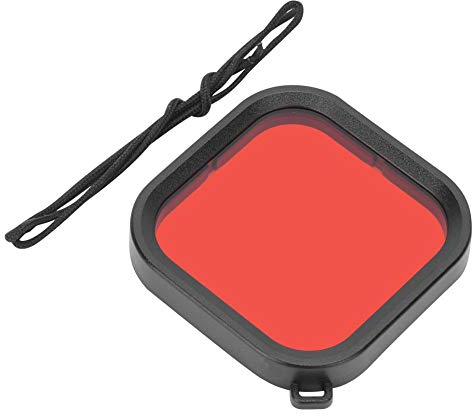 Camera Diving Lens Filter,Professional Dustproof Photograph Waterproof Housing Case Underwater Lens Filter Dive Accessory for 8 Action Sports Camera(Red)