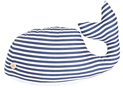 HEITMANN DECO Door Stop Fabric Whale Blue/White