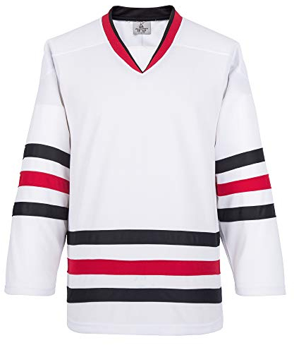 EALER H900 Series Ice Hockey League Team Color Blank Practice Jersey, E009#weiß, Klein