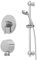 Architeckt® Bathroom Mixer Shower with Adjustable Handset & Riser Rail, Concealed Valve & Wall Elbow Wall Mounted, Polished Chrome