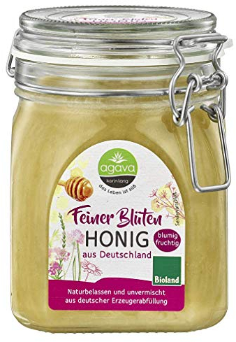 agava Bio Feiner Blütenhonig 1 kg Glas - Honig aus Blüten
