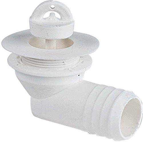 Piletta Curva ø20 mm con Tappo Automatico per Camper Caravan