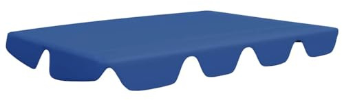 vidaXL Ersatzdach für Hollywoodschaukel Gartenschaukel Dach Dachbezug Schaukeldach Ersatz-Bezug Sonnendach Dachplane Blau 188/168x145/110 cm