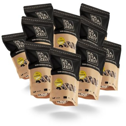 PASTAZEIT Bio Hafer Nudeln - High Protein Nudeln handgemacht - Protein Pasta - Ideal für Sportler, Fitness - hochwertige Kohlenhydrate - vegetarisch, vegan (10 x 250g)