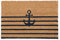 Relaxdays Nautical Anchor Doormat Coir, 40x60 cm, Door Mat Inside & Outside, Non-Slip, Rectangular, Natural Coir/Black
