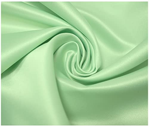 Matte Duchess Bridal Satin Polyester Fabric for Dressmaking Wedding Crafts Quilting Sewing 150cm Wide (10 Metre (1000 x 150cm), Mint)