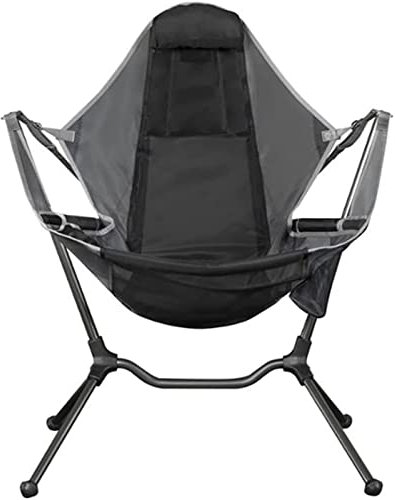 Chair Camping Swing Luxury Recliner Relaxation Swinging Comfort Lean Back Outdoor Folding Chair,Lightweight Folding Recliner Luxury Camping Chair Camping Furniture (Black)