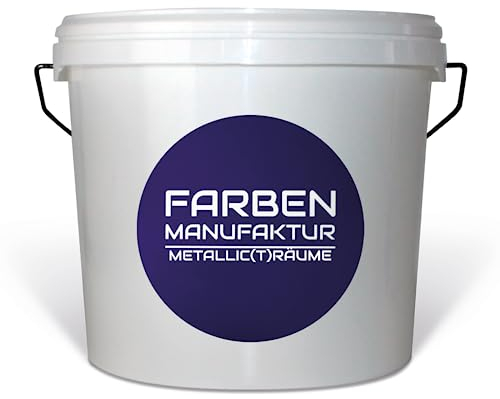 Farben Manufaktur Metallic Wandfarbe Effekt Wandlasur Innenwandfarbe Latex Latexfarbe bunt 2/5L, Farbe: denim blue, Größe: 2L