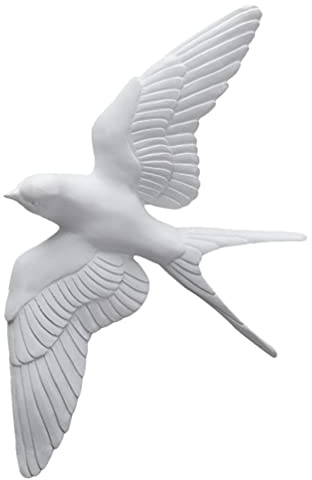 Happyyami 3D Vogel Wanddekor Aus Harz Künstlerische Vogel Wanddekoration Im Nordic Stil Wandkunst-Dekor Für Wohnzimmer Schlafzimmer Bar Hotel Und Wohnung