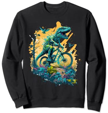T-Rex Mountainbike Radfahren Trail Biking Tyrannosaurus Rex Sweatshirt