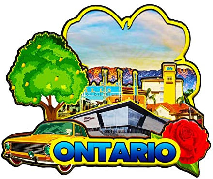 Ontario California USA Magnet Kühlschrankmagnet Holz 3D Sehenswürdigkeiten Reise Sammlerstück Souvenirs Dekoration handgefertigt -1401