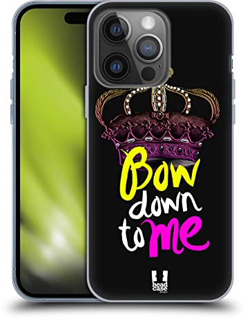 Head Case Designs Bow Down to Me Kronenrebell Soft Gel Handyhülle Hülle kompatibel mit Apple iPhone 14 Pro