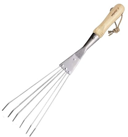 Darlac Hand Rake – Garden Rake with Bamboo Handle and Steel Head – Ideal for Keeping Beds and Borders Clear