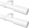 Gardinenstange Weiß Vorhangstange Ausziehbar Gardinenstangen Curtain Rod mit Endstücken und Verstellbaren Halterungen für Wohnzimmer, Schlafzimmer, Ø25mm, 90-175cm(Weiß)(2 Stücke)