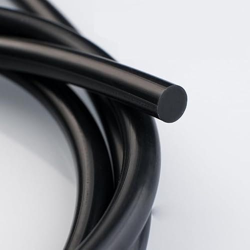 Schwarze feste Silikonschnur, Durchmesser 1 mm ~ 25 mm, weiße Gummidichtung, Zierleiste, Dichtungsstreifen, O-Ring, hohe Temperatur, wasserdicht, Durchmesser 4 mm, 1 Meter