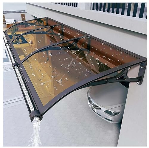 Vordach Für Haustür, Mit Seitenteil Rinne Aluminium Metallgestell Vordach überdachung, für Draußen Terrasse,Balkon,Kellertreppe,Hauseingang,32 * 40(80 * 100cm)