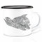 Ligarti Emaille Tasse (leicht & robust) | Camping Becher handveredelt in Deutschland | Trinkbecher für Kinder, Kaffeetasse, Emaillebecher | Schildkröte