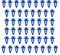 JNNJ Fijación Clips Coche Set, Clips Retención Coches Sujetadores Plástico Kit Removedor, Fijaciones Molduras De Pasos De Rueda Delanteros Traseros, Clips Para Embellecedores Pasos Rueda(50 Piezas)