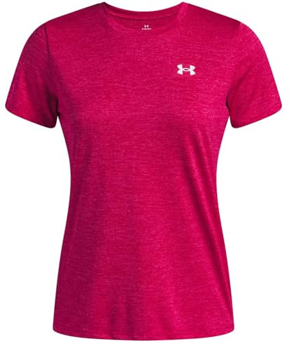 Under Armour Womens UA Tech Twist Short Sleeve Shaded Fushia 16