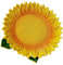 OATIPHO Plato Decorativo De Resina Forma De Flor Bandeja Para Frutos Secos y Joyería Diseño Amarillo Girasol Para Cocina y Oficina