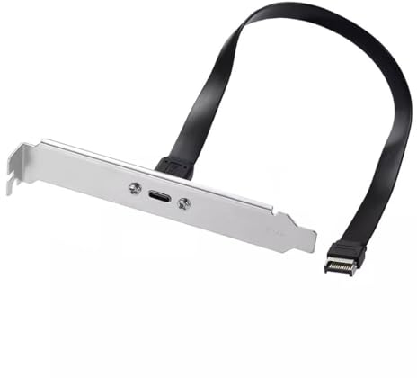 ChenYang Câble d'extension USB 3.2 Gen 2 x 2 20 Gbit/s USB C pour carte mère avec support PCI-E de 12 cm