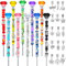 Lineshading 10 Sets Perlen-Gartenpfähle, Gartenpfähle, Zubehör mit Perlen, Kristall-Rosen-Stopper, Antik-Silber-Bail-Perle für Gartenbedarf (helle Farbe)