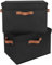 GRANNY SAYS Cajas Almacenaje Con Tapa, Paquete de 2 Para Estantes, Tela Para Ropa Armario, Organizadoras Decorativas, Negro