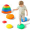 Sanfant Balanciersteine Flusssteine für Kinder ab 3 4 5 6 7 8 9 Jahre 5 Teile Stapelsteine Stapellagerung Balance Board Kindergeburtstag Gastgeschenke Eingeschulung Geschenk Mädchen und Jungen