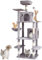 VEVOR Arbre à Chat, 174 cm, Tour d'escalade à Chats avec griffoir en sisal, 2 niches, hamac, perchoir supérieur, Plates-Formes de Saut, balles suspendues, pour activités d'intérieur Chats, Gris Clair