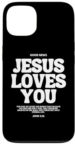 Jesus Loves You (Johannes 3:16) Bibelvers (auf der Rückseite) Christian Hülle für iPhone 13