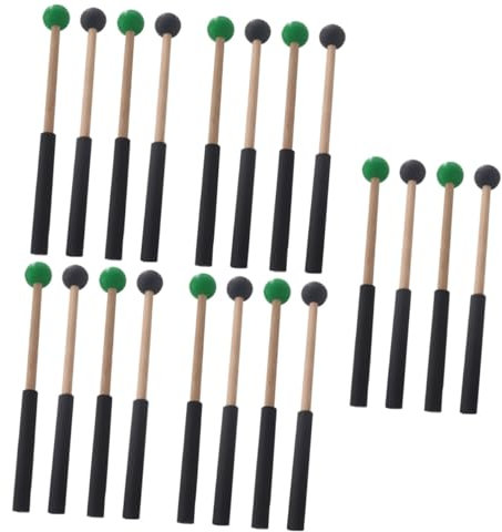 BESTonZON 10 Pares palillo de tambor accesorio de baquetas suministro de tambor mazos de marimba instrumentos musicales organos musicales palillo de marimba baquetas para estudiantes Madera
