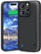BAHOND Battery Case for iPhone 16 Pro Max, 6000mAh Rechargeable Extended Battery Charging/Charger Case, Add 100% Extra Juice (6.9 inch) Black