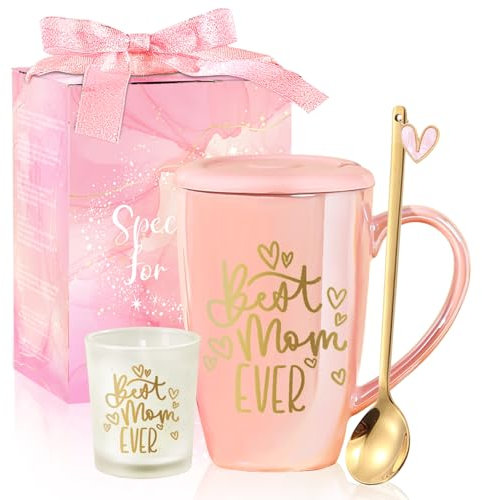 Gifts for Mum Birthday Mothers Day Gifts Cute Coffee Mug Best Mum Gift from Daughter Son Funny Mugs Tea Cup Christmas Presents Xmas Presents for Mummy Mom New Mums to Be Gift Pink Stuff