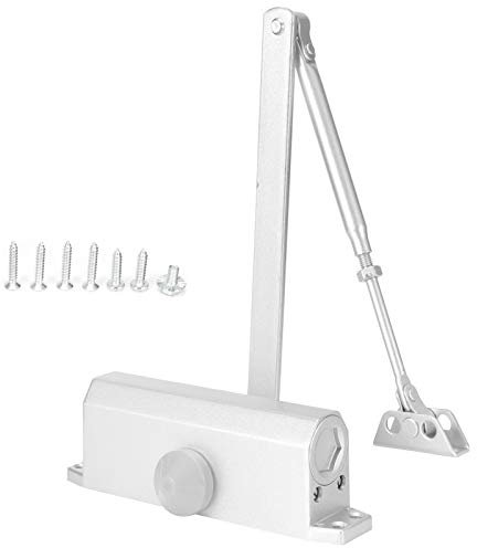 Ferme-porte à tampon hydraulique, butoir de porte automatique à positionnement à 180 degrés, ferme-porte pour intérieur et extérieur en aluminium (062 portant 85KG)