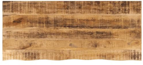 Lauuoeriau Tischzubehör, TischplattenTischplatte 140x60x2,5 cm Live-Kante Massivholz grob Mango