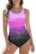 Yuson Girl Costume da Bagno Intero Donna Sportivo Scollo U Costumi Interi Mare Push Up Imbottito Reggiseno Costume Piscina Sexy Costume Intero Contenitivo Spiaggia Beachwear(Viola, M)