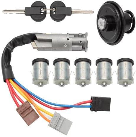 IUKMRT Actionneur Verrouillage Porte pour Citroen pour Jumpy Serrure De Porte Barils Ensemble De Verrouillage Kit De Commutateur D'allumage 4162F4 4162L9 4162S1 4162-S1 Serrure Porte