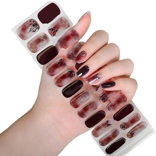 Semi Cured Nails Polish Wraps Halloween Nails Stickers Glow In Dark Gels Nails Strips Nails Art Decoration