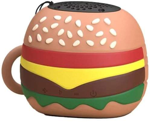 Glixoft Mini Pocket Bluetooth Speaker Cute Hamburg Shape Bluetooth Soundbar Waterproof Ip65 Speaker Portable Bluetooth Speakers