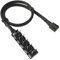 PWM Fan Hub, 1-to-5 Way Internal Fan Power Supply Extension Cable, 4 PIN/3PIN Motherboard Fan Splitter Adapter Connector With 40cm Fan Cable