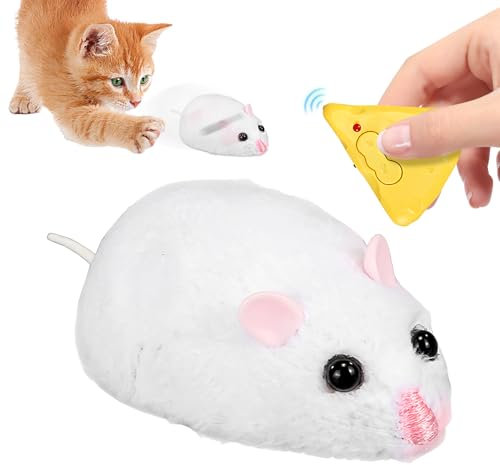 YNPQTDS Radio Controlled Mice Cat Toy - Mice Motif Remote Control Cat Toy - Realistic Hunting Toy for Home, Balcony & Garden