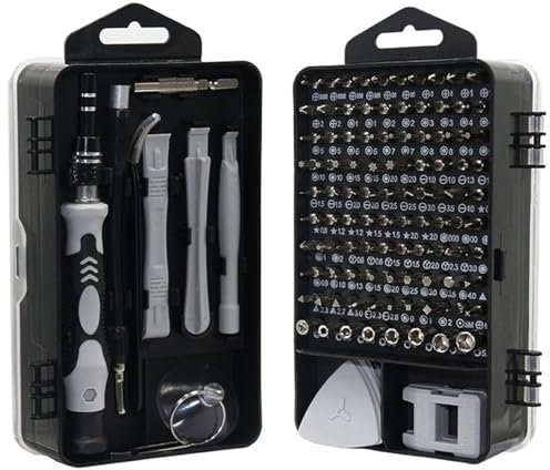 115-in-1 Magnetic Precision Screwdriver Set, Small Electronics Repair Tool Kit for iPhone, Laptop, PS5, Xbox, Nintendo Switch, MacBook, Tablets, Glasses & Doorbell