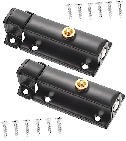 Sewroro 2pcs Lock for Door Loft Hatch Catch Spring Loaded Bolt Heavy Duty Gate Latch Barn Bolt