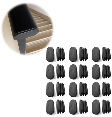 24 Stück Stuhlbeinkappen Oval 15x30mm – Robuste Fußkappen für Gartenstühle, Outdoor Stuhlbeinkappen, Gartenstuhl Fußkappen & Lamellenstopfen für Stuhlbeinrohre